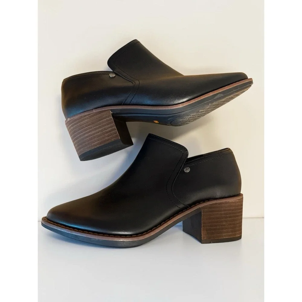 Hush Puppies Women's‎ Ailee Black Ankle Boots Size 8.5 Leather New Without Box